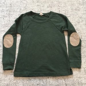 Hunter Green JCrew Sweater with elbow patches